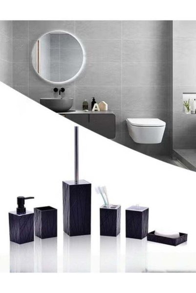 Generic 6 Pieces of Bathroom Accessories Set，Twill Square Plastic Gift Set，Ba...