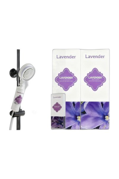 Generic Lavender Vitamin C Shower Head and Filter Set Bundle