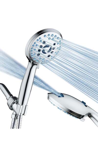 Generic MIXDE High Pressure 8-mode Handheld Shower Head - Anti-clog Nozzles, ...