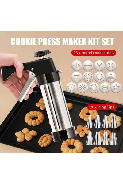 Generic Cookie and cream decorating stamper, made of stainless steel, equippe...