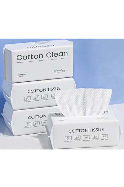 Generic 4 Pack Disposable Face Cloths for Washing, 100% Cotton Face Towel Lin...