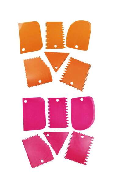 Generic 12 Pcs Cake Scraper Cake Smoother Cutter Plate Tool Dough Bread Edge ...