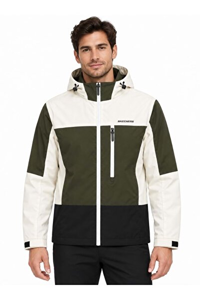 SKECHERS All Weather Urban Long Zip S2620044 M Colorblock Fall Jacket Erkek M...