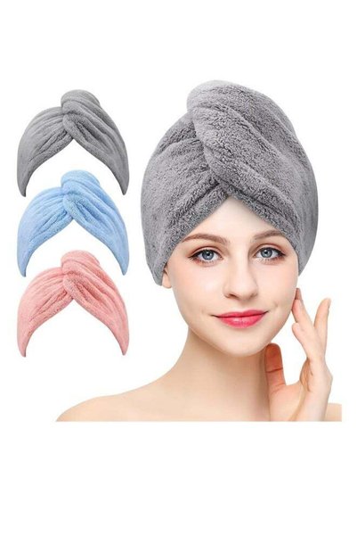 Generic 3 Packs Of Microfiber Towel Pack,Ultra Hygroscopic Wrap Scarf,Quick D...