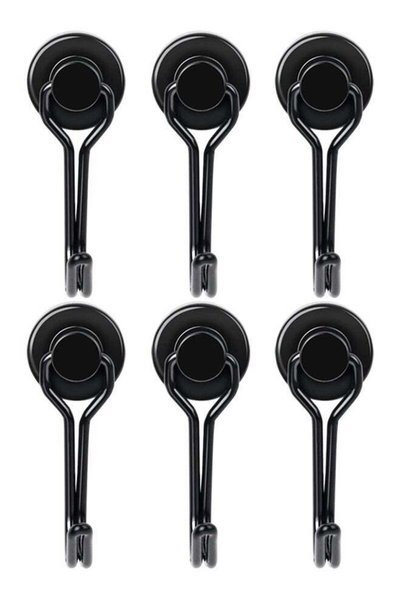 Generic 6 Pcs 22 LBS Heavy Duty Strong Magnetic Hooks, 2026 Multi-Purpose Han...
