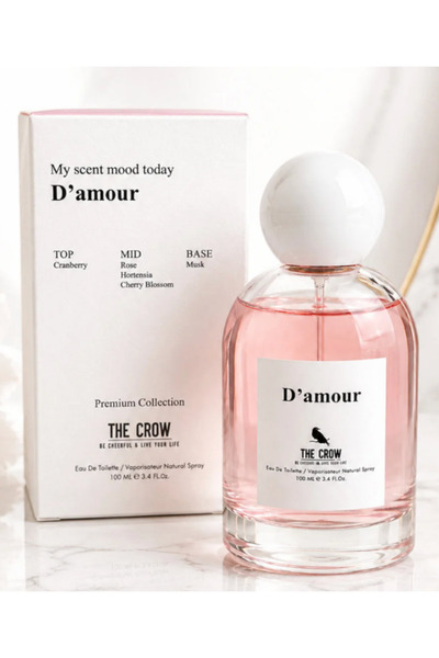 The Crow D’Amour Kadın Parfüm 100 ml – Meyvemsi, Vanilyalı, Ferah ve Kalıcı Koku