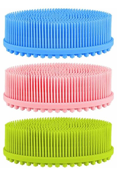 Generic 2 in 1 Silicone Bath & Shampoo Brush - Exfoliating Body Scrubber & Sc...