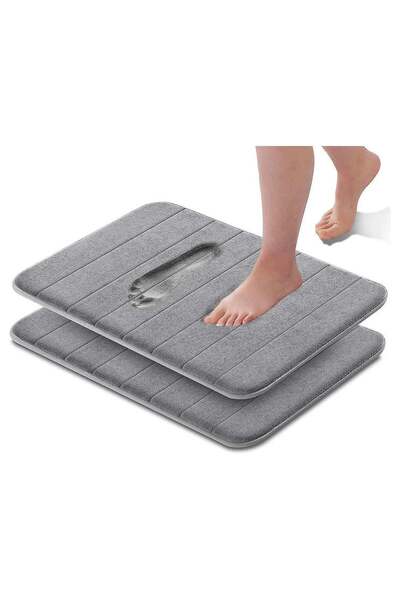 Generic Memory Foam Bath Mat, 2 Pack Non-Slip Back, 16"x24" Fleece Softness, ...