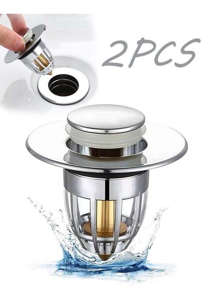 Generic 2Pcs Universal Bathroom Sink Stopper,Anti-odor Wash Basin Refined Cop...
