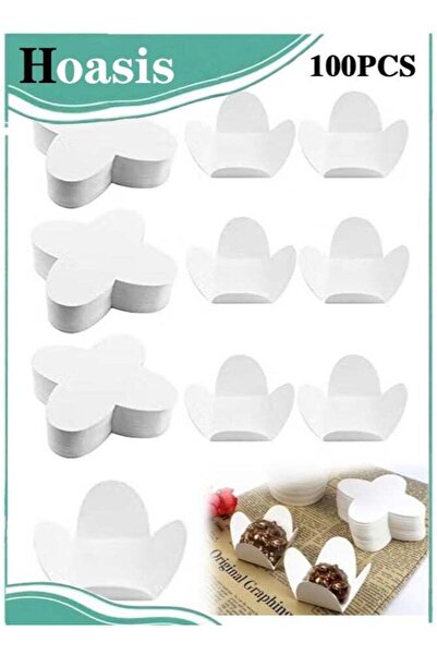 Generic 100 Pieces Cupcake Liners, 30mm Mini Truffle Wrappers, White Paper Ca...