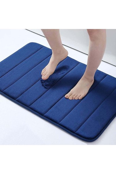 Generic 40x60cm Blue Anti-Slip Bath Mat - Highly Absorbent and Quick-Drying N...