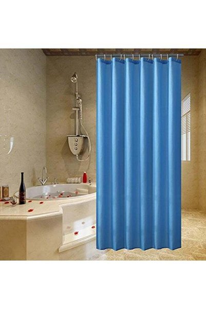 Generic Home Pro Polyester Shower Curtain 180x180 cm Size Navy Blue
