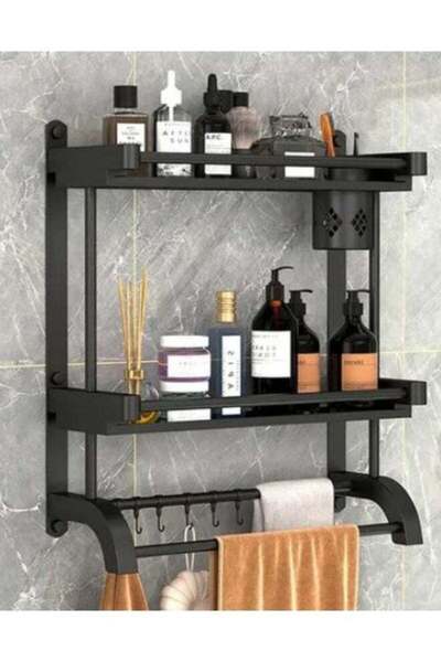 Generic Bathroom Towel Rack, Stainless Steel Bath Towel Holder, with Towel Ba...