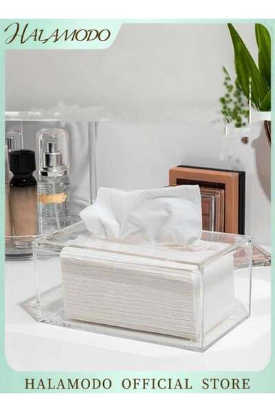 Generic Tissue Box Transparent Facial Tissue Dispenser Box Case Clear Plastic...