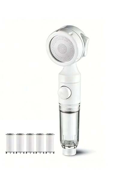 Generic Pressurized Filter Shower Head with 5 Filter Cotton,Hard Water Shower...