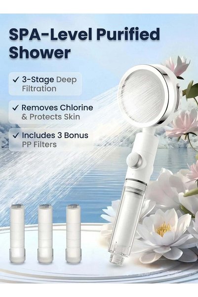 Generic High Pressure Filtered Shower Head with Handheld, 3-Mode Water Soften...