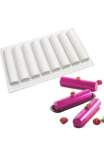 Generic 8 Cavities 3D Long Mousse Silicone Molds, Baking Mold for Mousse Cake...