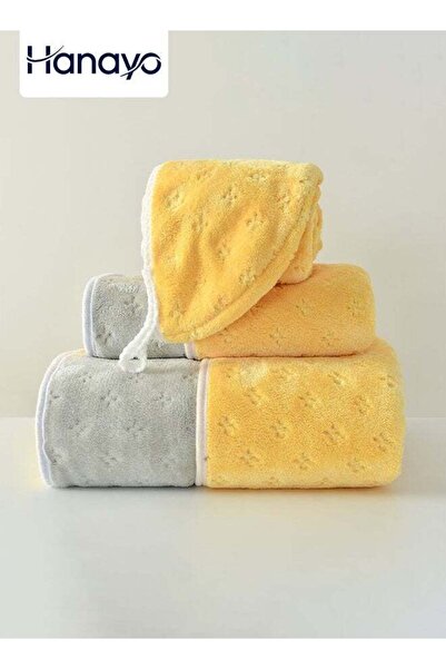 Generic 3 Pcs Towel Set Bathroom Face Hair Bath Towel Set Soft Towel Fast Abs...