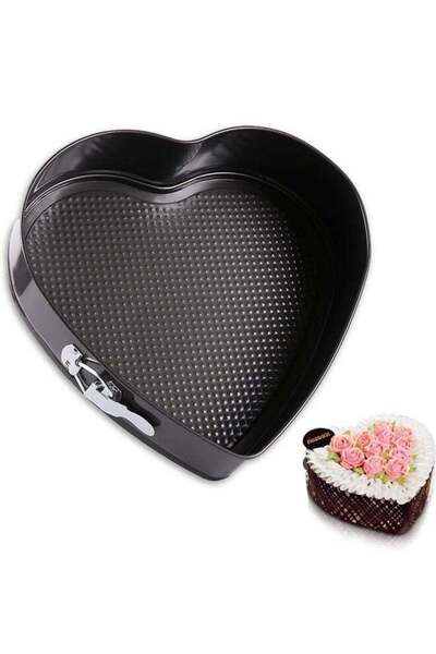 Generic 22cm Heart Shape Cake Pan, Removable Base, Stainless Steel Cake Mold ...