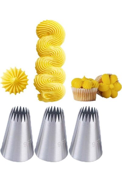 Generic Piping Tips for Churro,Extra Large Star Tip for Piping Eclair,Mashed ...