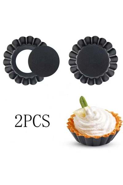 Generic 2Packs Mini Tart Pans 4 Inch With Removable Bottom Round Nonstick Qui...