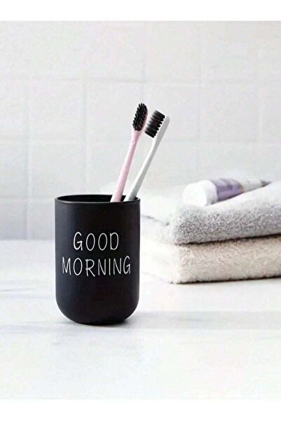 Generic 1 Piece Black Toothbrush Mouthwash Cup
