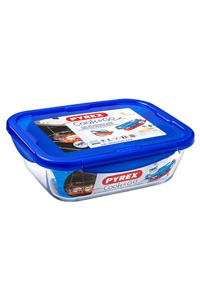 Generic Pyrex Cook&Go 1.9L Rectangular Glass Food Container with Airtight Lid...