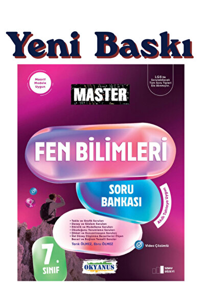 Okyanus Yayıncılık Okyanus Yayınları 7.Sınıf Master Fen Bilimleri Soru Bankas...