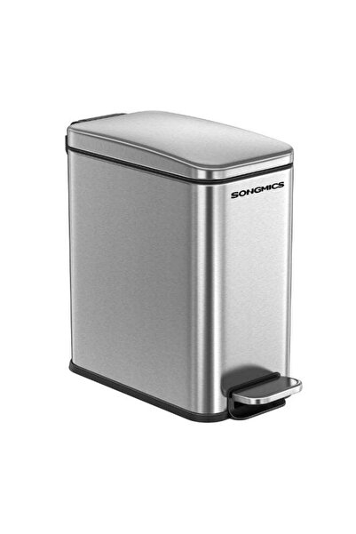 Generic SONGMICS Bathroom Bin, 5L Small Bin with Lid, Pedal Toilet Bin, Slim ...