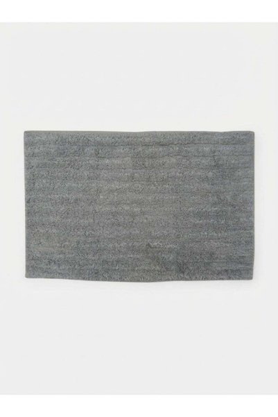 Generic 50 x 80 cm 100% Pure Cotton Silver Lines Tufted Cotton Bathmat With A...