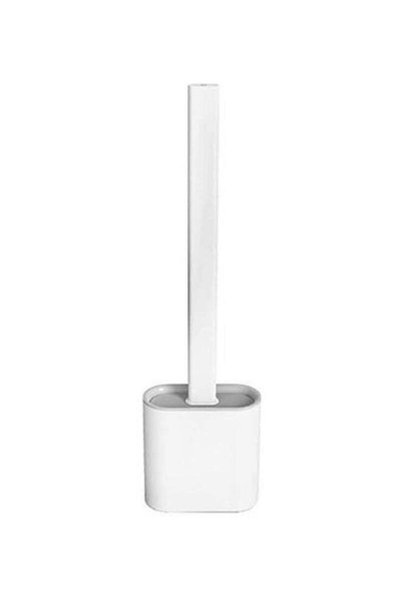 Generic Toilet Brush With Holder Set White/Grey 365x98x43mm