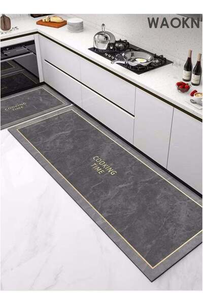 Generic 2 PCS Kitchen Floor Mats Rugs Set, Home Decor Accessories Non-Slip Wa...