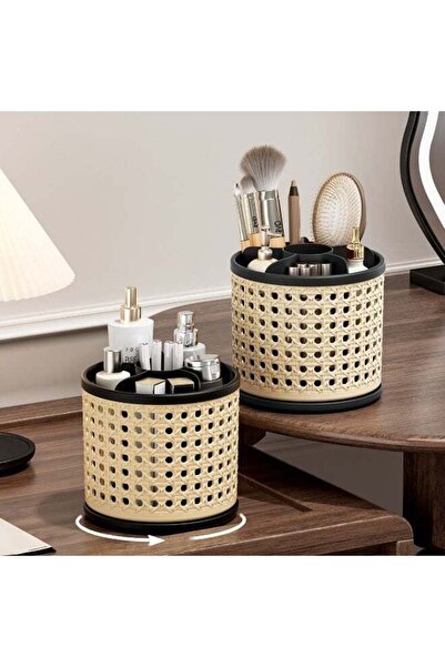 Generic 2 Pack 360° Rotating Makeup Brush Holder Organizer, Rattan Style, Mul...