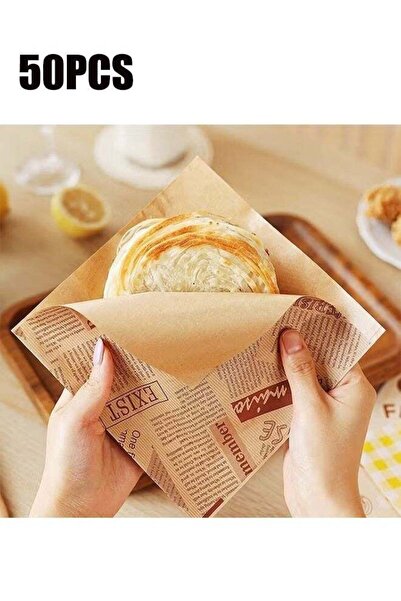 Generic 50-Piece Kraft Paper Packing Bags, Donut Bread Bags Sandwich Packing ...