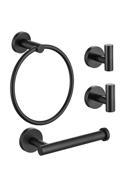 Generic Bathroom Hardware Set,4 Piece Stainless Steel Bathroom Hardware Set I...