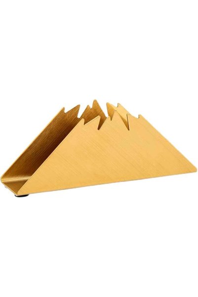 Generic Gold Napkin Holder Freestanding Steel Tissue Dispenser Paper Napkin H...