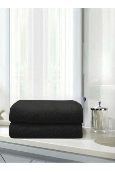 Generic Set of 2 - 70x140 CM Premium Bath Towel 650 GSM , Black