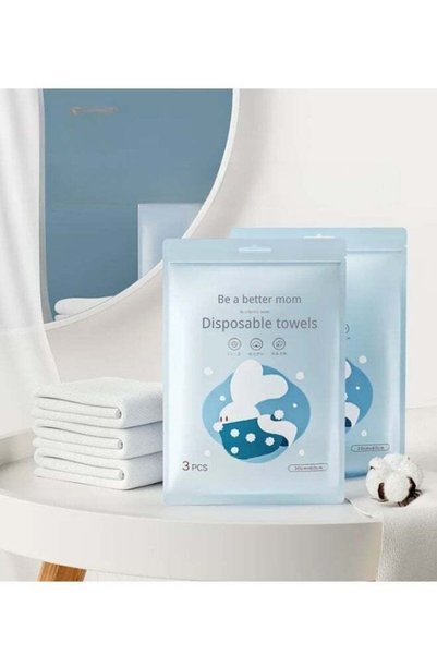 Generic Disposable Towels 30x60cm, 2 Packs (3 Towels Per Pack), Soft Thickene...