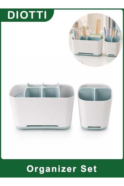 Generic Organizer Set, 1 Large and 1 Small Countertop Storage Caddy, Multi Co...