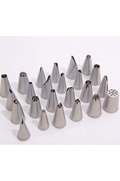 Generic 24-Piece 304 Stainless Steel Piping Nozzles Set with Storage Box | Ca...