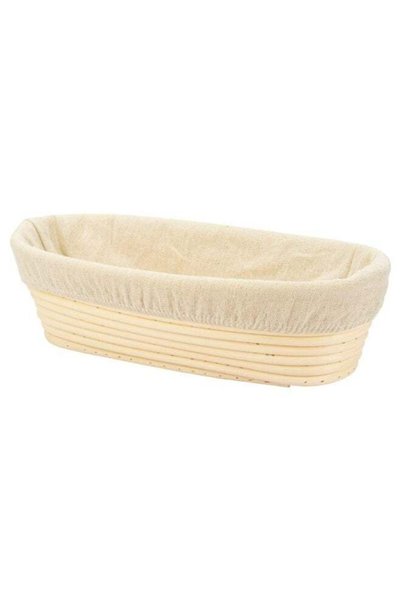 Generic Artisan Bread Proofing Basket - 25cm Oval Rattan Banneton with Linen ...