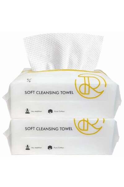 Generic 2 Pack Disposable Face Towel, Extra Thick Cotton Face Cloths, 100% Co...