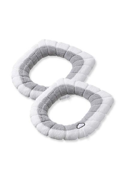 Generic Plush Toilet Pad Toilet Seat Cover with Carrying Handle Set of 2