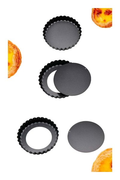 Generic 6 Pieces Mini Tart Pan With Removable Bottom,4 Inch Nonstick Quiche P...