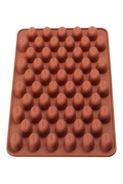 Generic 55-Cavity Silicone Pastry Mould Coffee 18.6x11x1.3centimeter