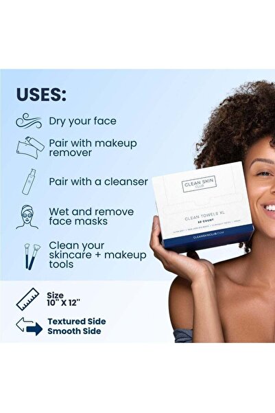 Generic Face Towels Disposable 25x30cm Ultra Thick Facial Towelettes, Biodegr...