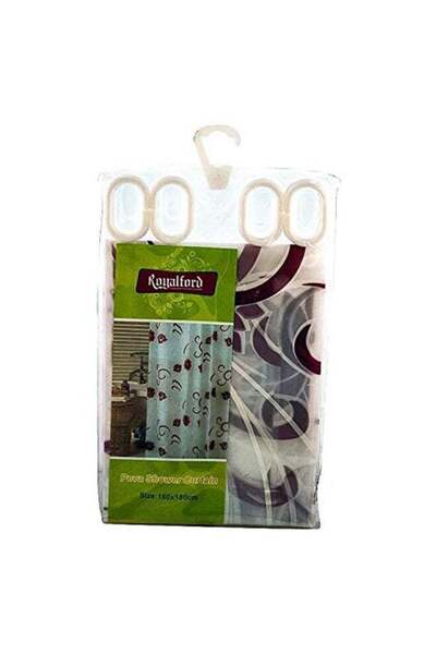 Generic Royalford Peva Shower Curtain Set | 180 x 180 cm | Multi-Purpose, Wat...