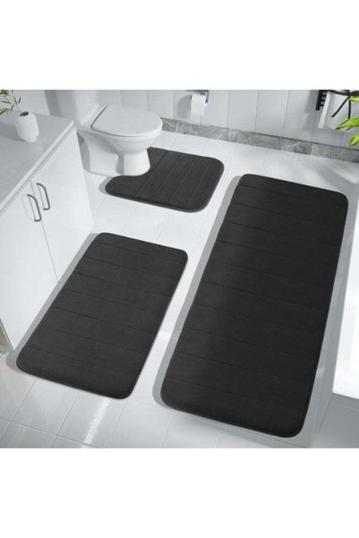Generic MostNow 3Pcs Bathroom Rugs, Memory Foam Bath Mat Set, Toilet Mats, So...