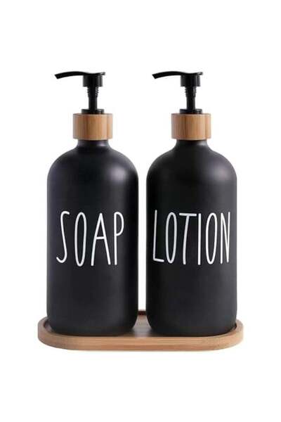 Generic Glass Soap Dispenser Set, Contains Glass Hand Soap Dispenser and Glas...