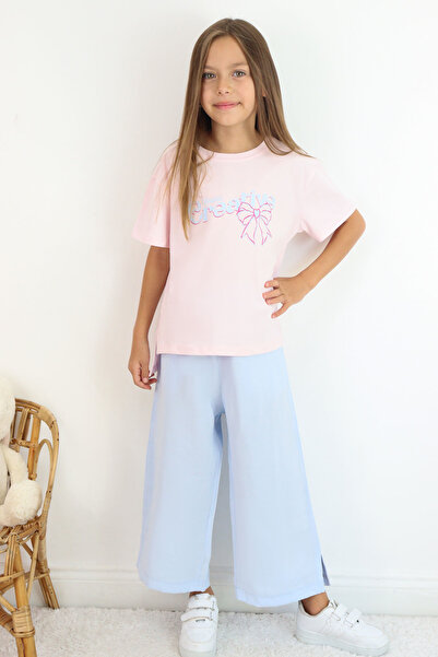 Breeze Girl's Trouser Suit, Inspiration Themed, Bow Printed, Slit, 8-14 Years...